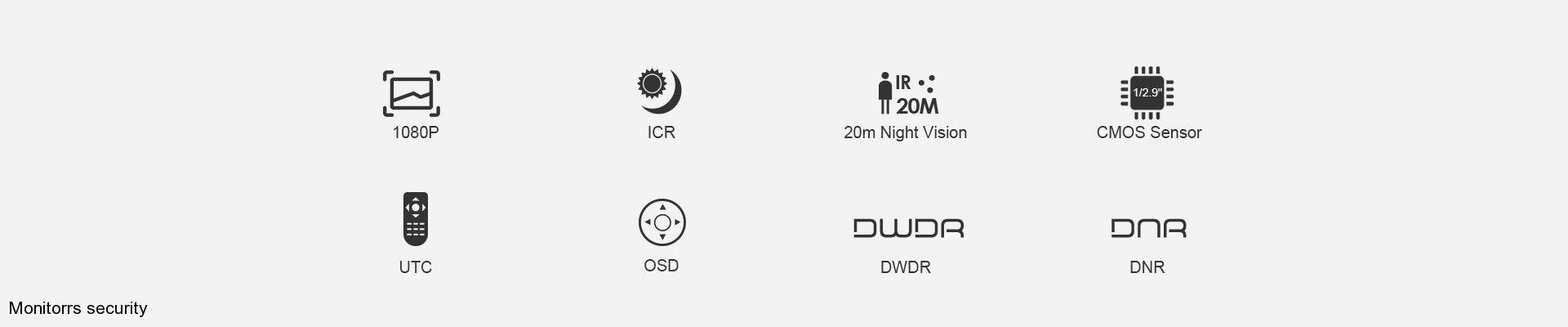 Monitorrs Security AHD 6 kamerový set  2 MPix Tube (6030K6)