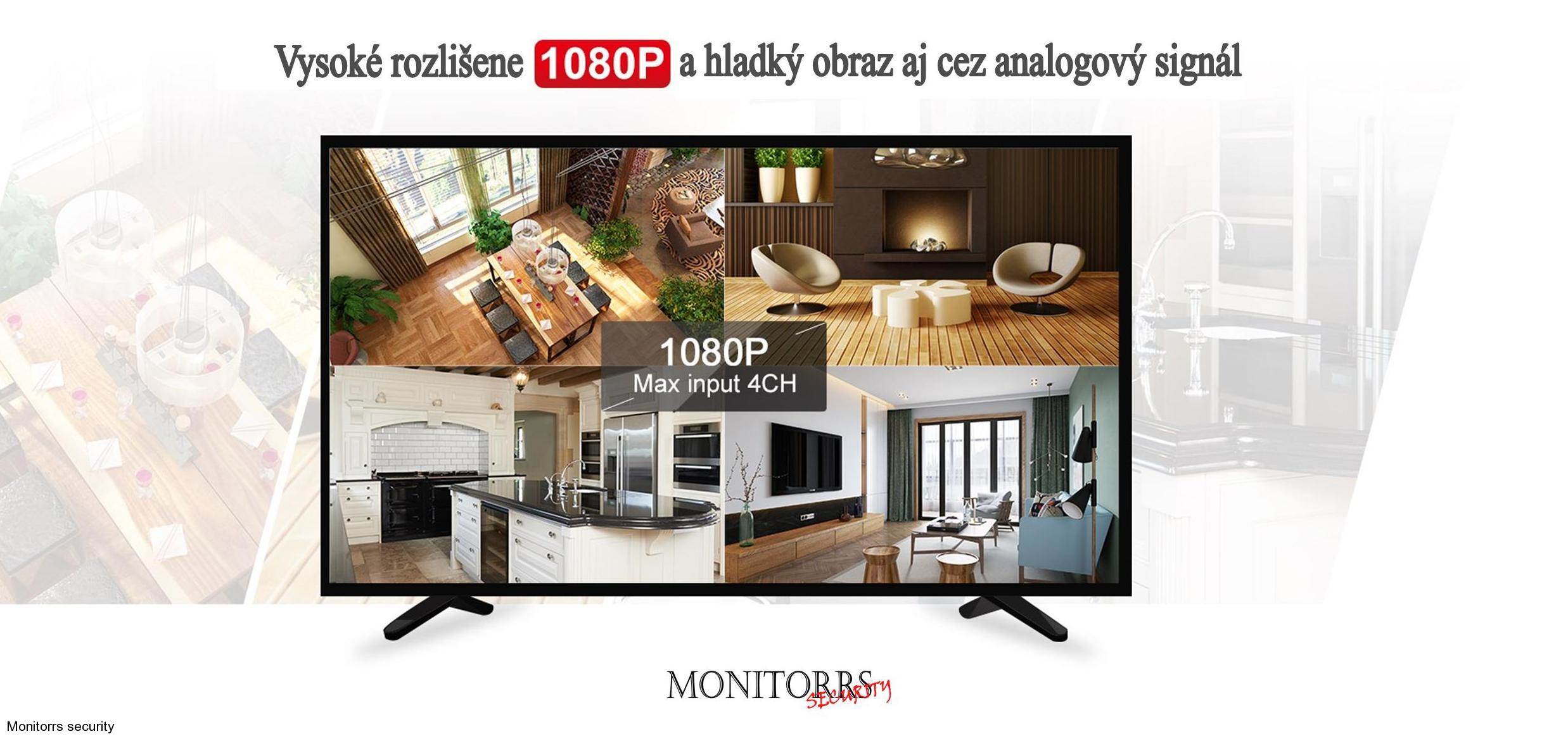 Monitorrs Security AHD 6 kamerový set  2 MPix Tube (6030K6)
