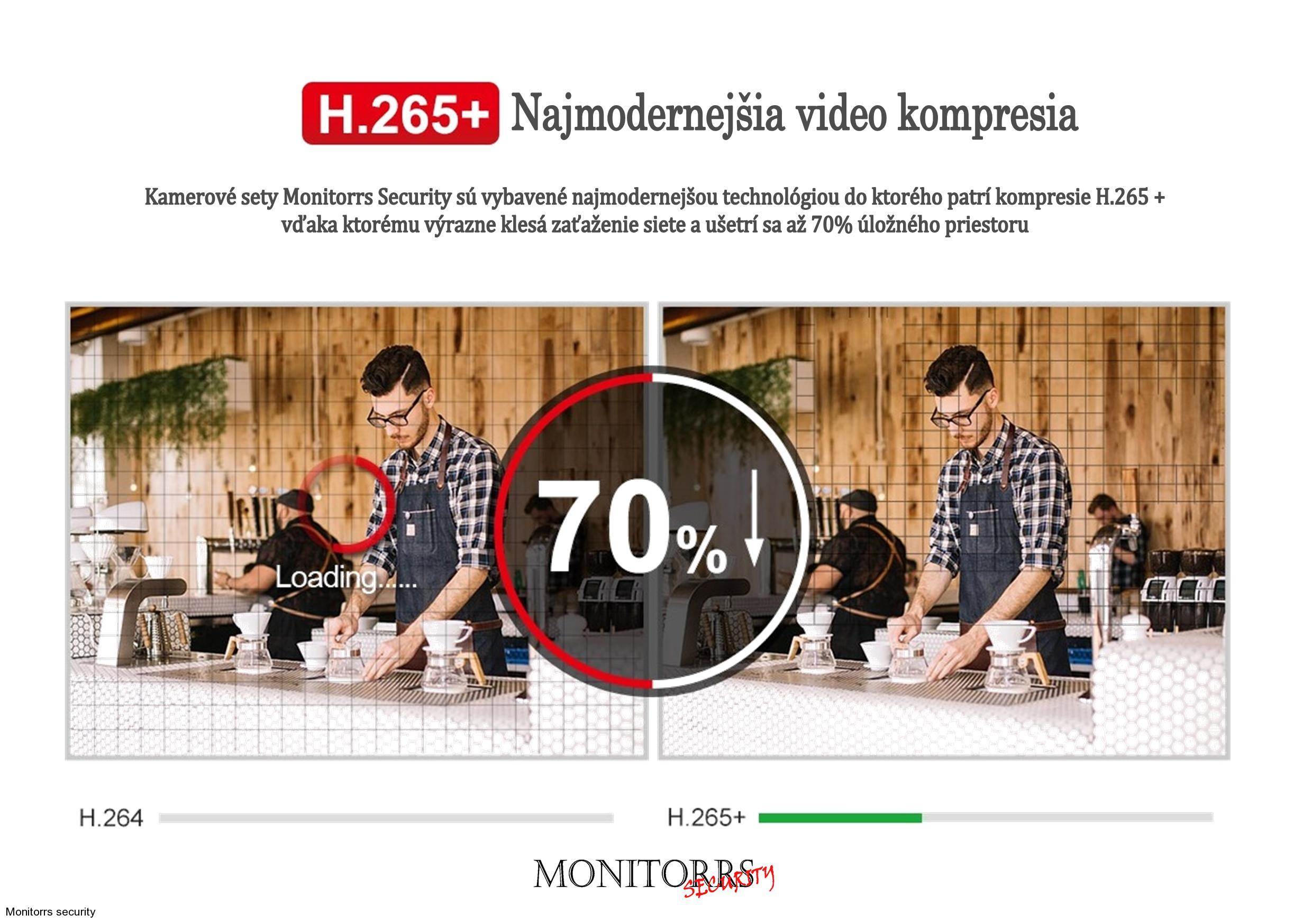 Monitorrs Security 4K IP 4 kamerový set 8 Mpix WTube (6378K4) 