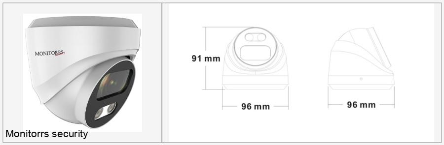 MS Full Color AI IP 3 kamerový set so switchom WDome (6022K3B)