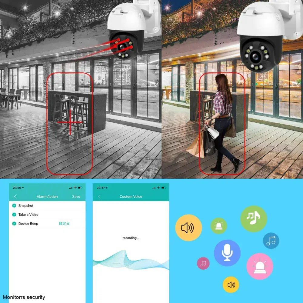 Monitorrs Security smart Wi-Fi inteligentná kamera 8 MPix AT800 (6048)