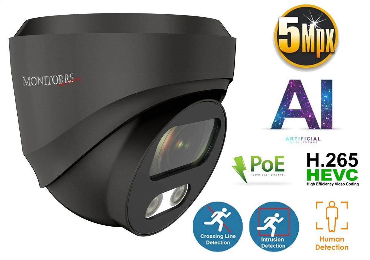 Monitorrs Security AI IP 7 kamerový set 5 Mpix GDome (6371K7)
