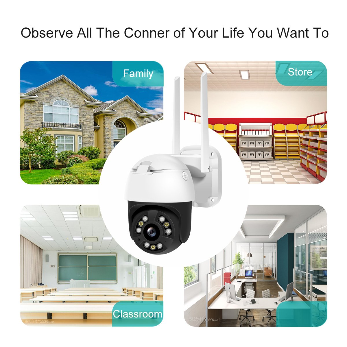 Monitorrs Security smart Wi-Fi inteligentná kamera 4MPix AT300 (6047)