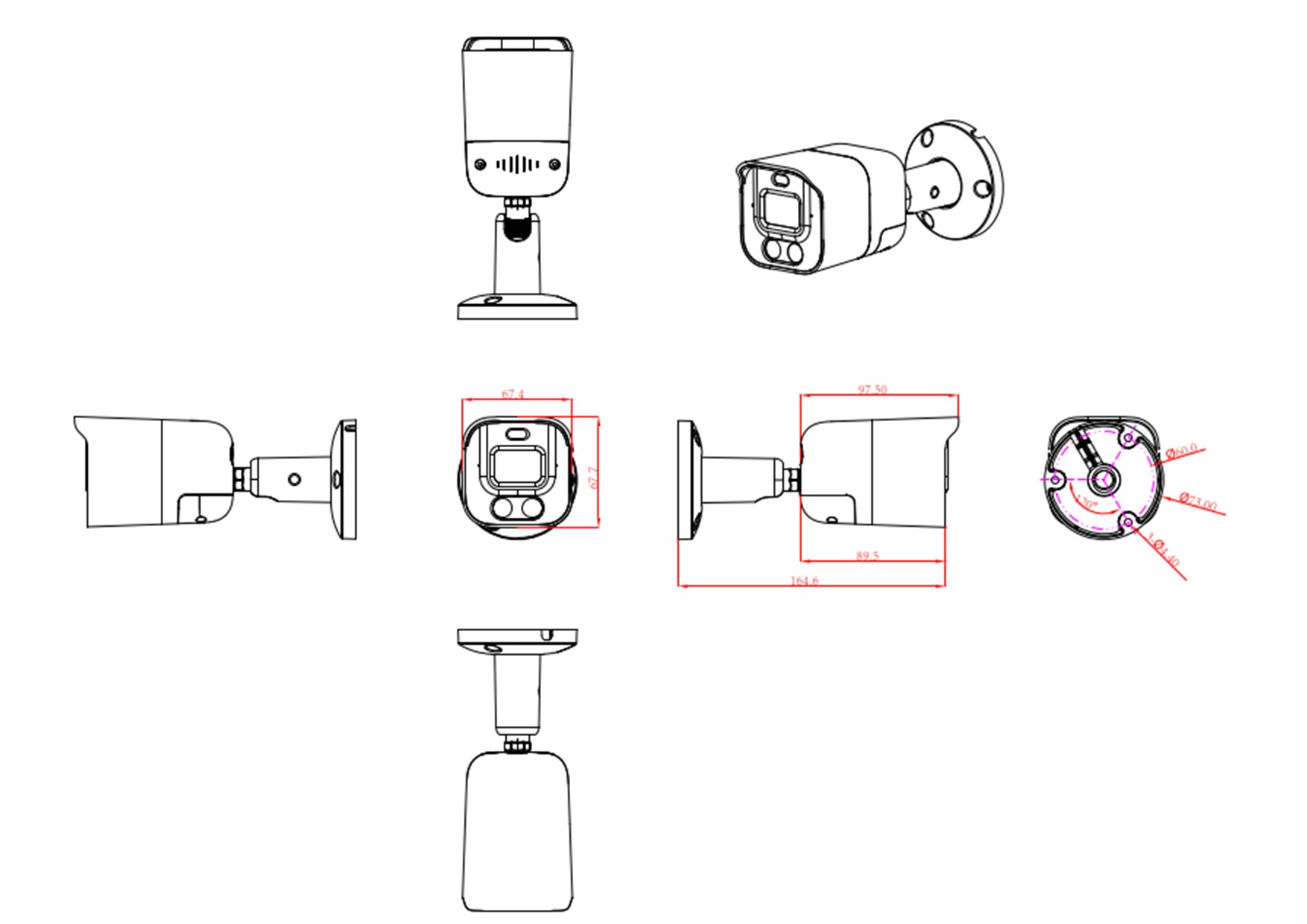 MS AI Aktív IP kamera 5 Mpix WT (6078)