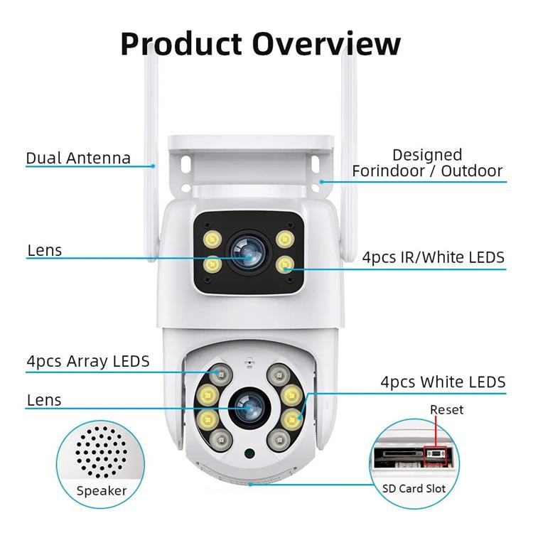 M.S. smart Wi-Fi inteligentná kamera 2 x 3 MPix PT300T (6311)