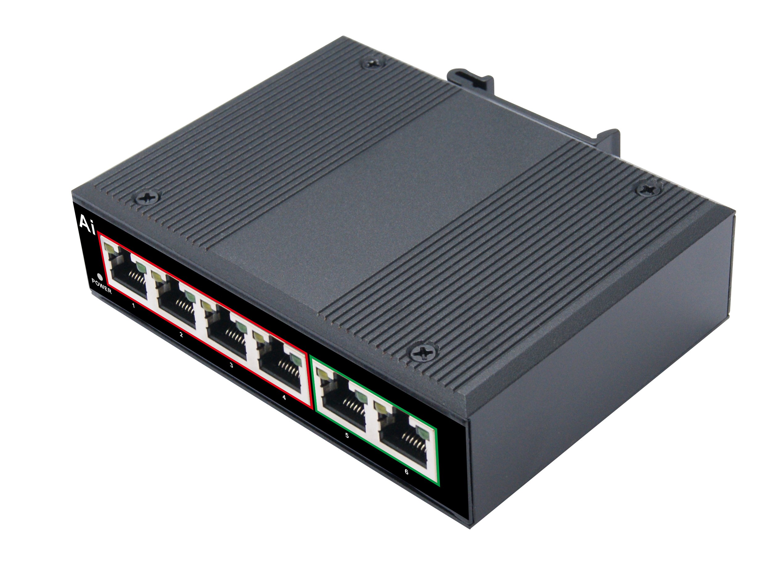 MSF0420FPI Priemyselná PoE switch 4+2 Port 10/100M DC:44-55V
