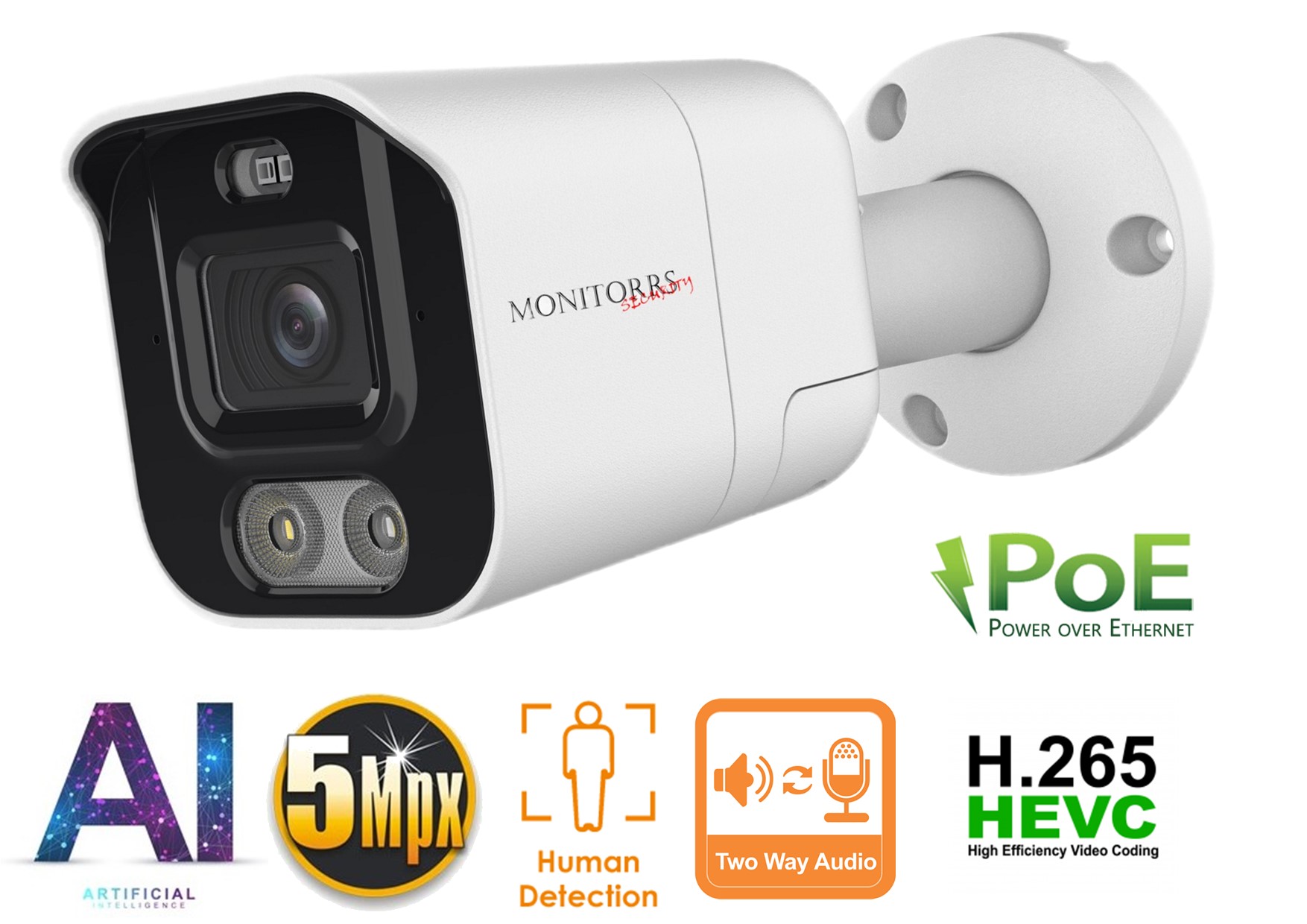 Monitorrs Security AI Aktív IP kamerový set 8 Mpix WTube (6078K8+)