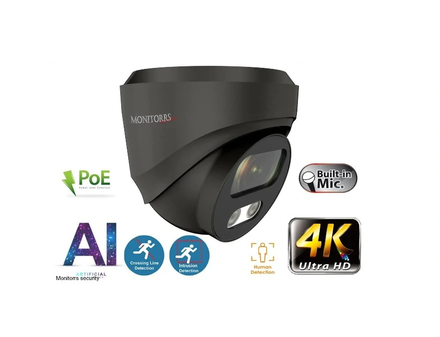 MS AI IP kamerový set so switchom 8 Mpix GDome (6377K8+B)