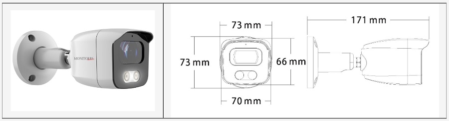 MS Full Color AI IP 2 kamerový set so switchom WTube (6021K2B)
