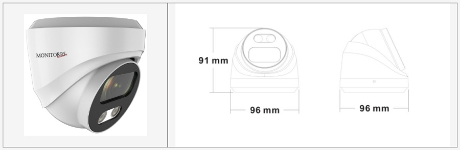 MS Full Color AI IP 2 kamerový set so switchom WDome (6022K2B)
