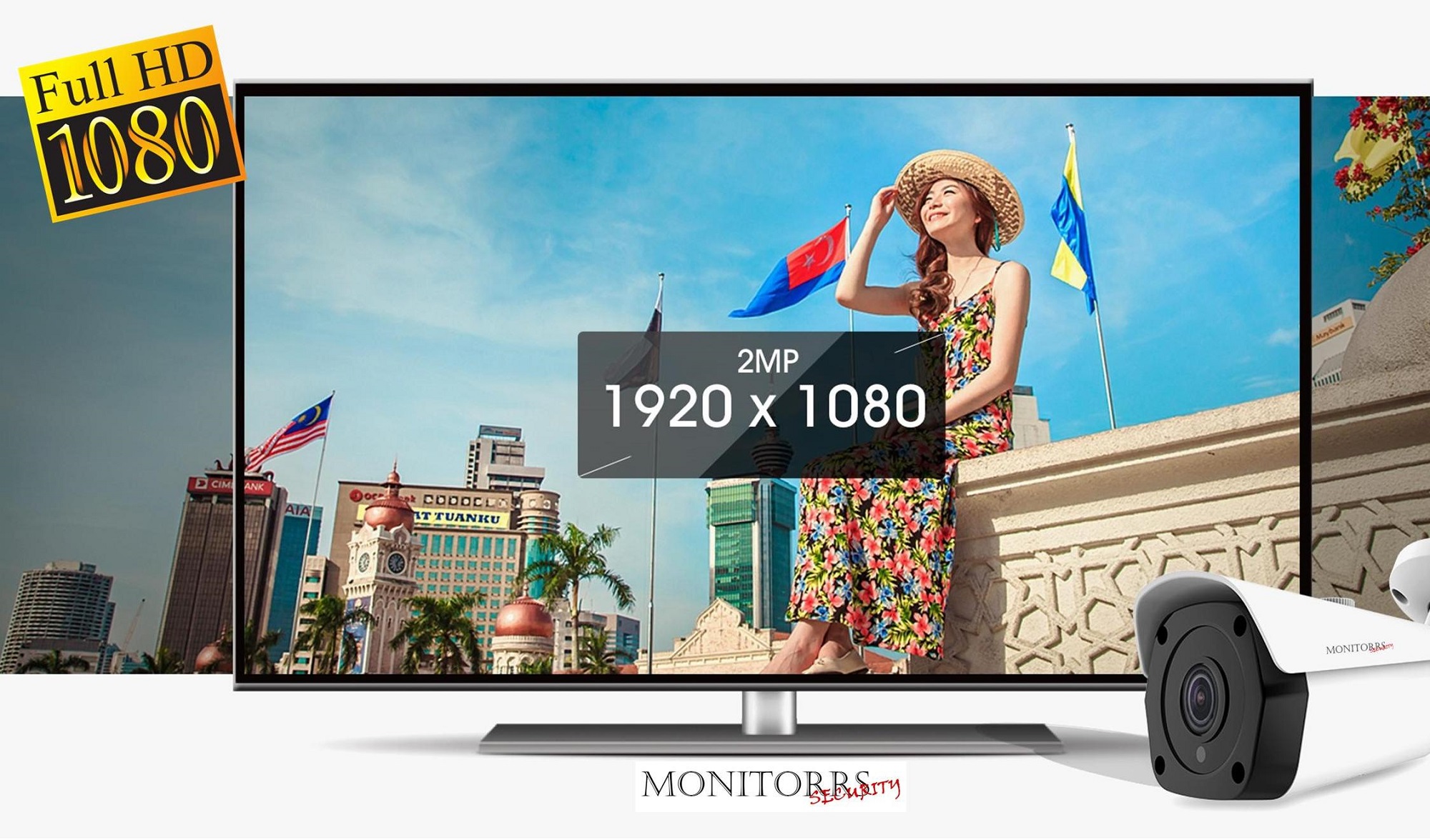 Monitorrs Security IP 2 kamerový set 2 Mpix WTube Plast (6023K2)