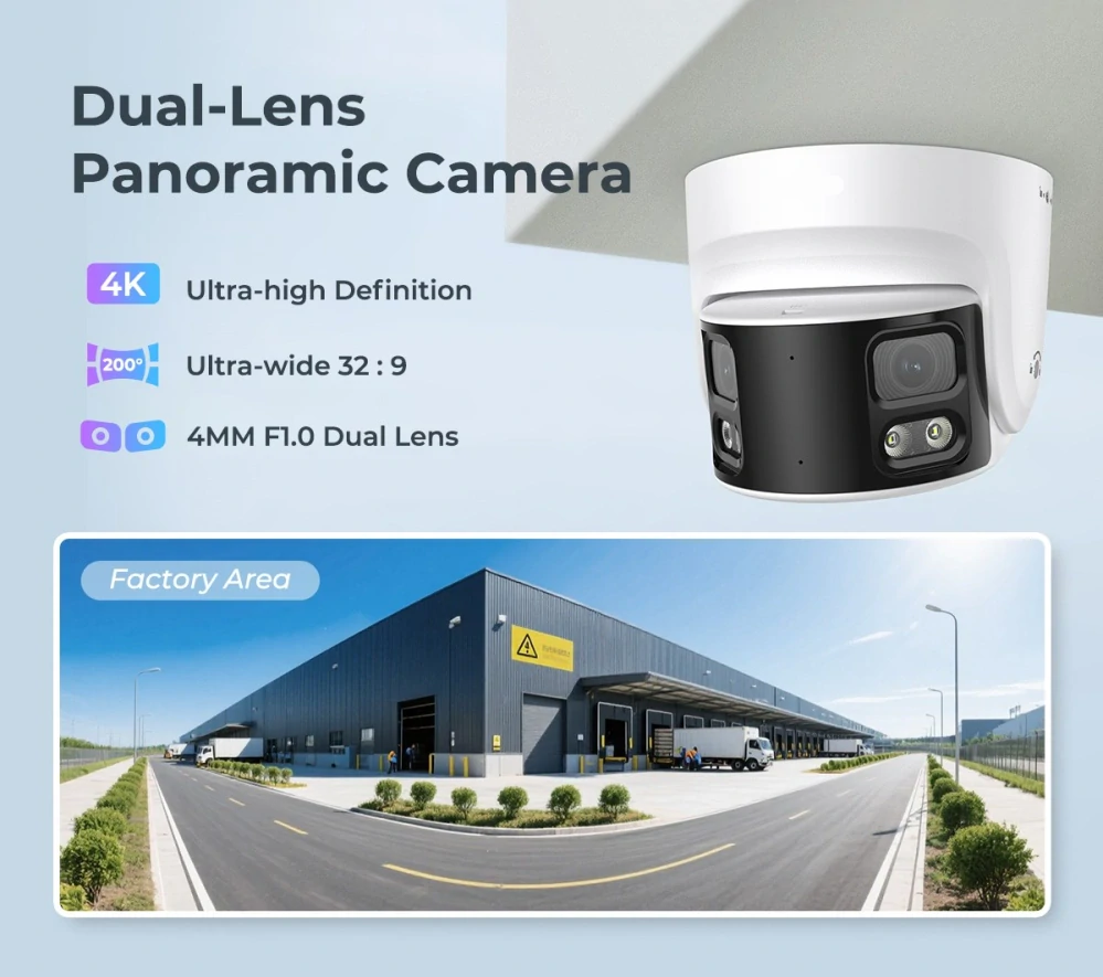 MS 16 MPix Dual-Lens Panoramatická IP kamera 226°