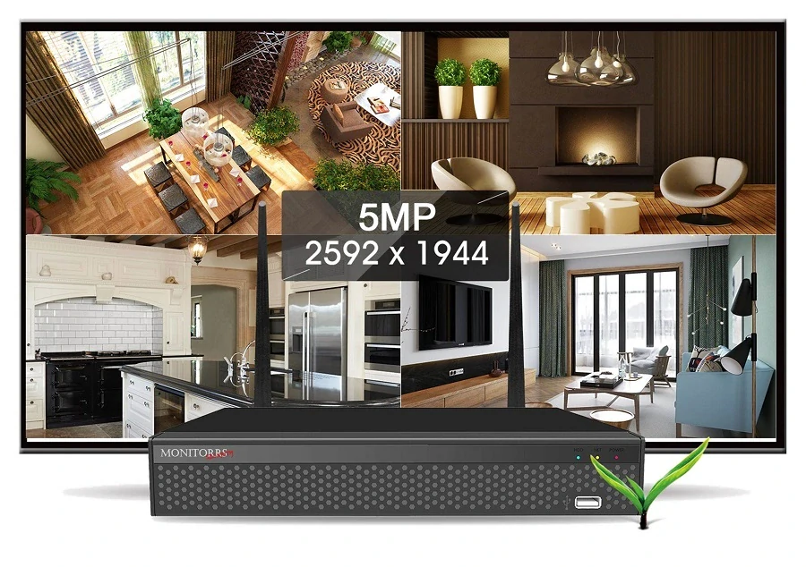MS AI hybrid light IP kamerový set so switchom 5 Mpix WDome (6141K8+B)