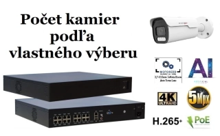 Monitorrs Security park AI IP kamerový set 5 Mpix WTube (6185K8+)