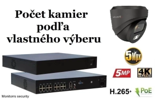 Monitorrs Security AI IP kamerový set 5 Mpix GDome (6371K8+)