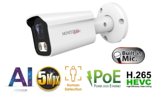 Monitorrs Security AI IP kamera 5 Mpix WT + Mikrofón (6372A)