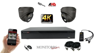 Monitorrs Security 4K AHD 2 kamerový set 8 Mpix Eco GDome (6038K2)