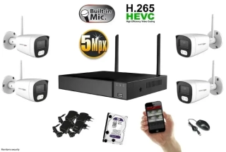 Monitorrs Security Wifi IP 4 kamerový set 5 MPix (6121K4)