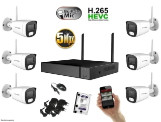 Monitorrs Security Wifi IP 6 kamerový set 5 MPix (6121K6)