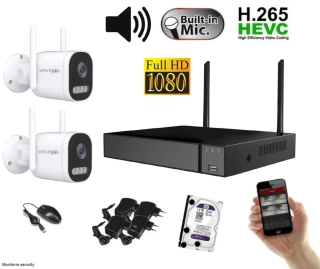 Monitorrs Security Wifi IP 2 kamerový set 2 mpix, aktív (6124k2)