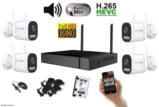 Monitorrs Security Wifi IP 4 kamerový set 2 mpix, aktív (6124k4)