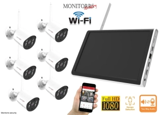 Monitorrs Security Wifi 6 kamerový set AllinOne 3 Mpix (6129k6)
