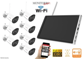 Monitorrs Security Wifi 7 kamerový set AllinOne 3 Mpix (6129k7)