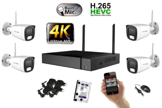 Monitorrs Security Wifi IP 4 kamerový set 8 MPix (6125K4)