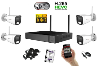 Monitorrs Security Wifi IP 4 kamerový set 2 MPix (6122K4)