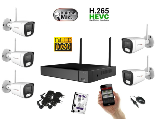 Monitorrs Security Wifi IP 5 kamerový set 2 MPix (6122K5)