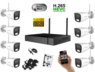 Monitorrs Security Wifi IP 8 kamerový set 2 MPix (6122K8)