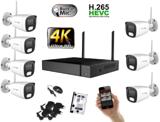 Monitorrs Security Wifi IP 7 kamerový set 8 MPix (6125K7)