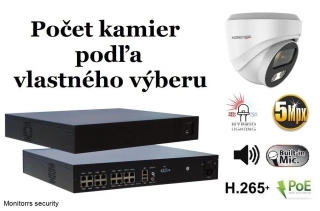 Monitorrs Security AI hybrid light IP kamerový set 5 Mpix WDome (6141K8+)