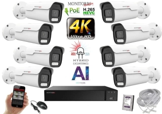 Monitorrs Security AI hybrid Light Park IP 8 kamerový set 8 Mpix (6070K8)