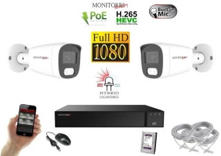 Monitorrs Security Hybrid Light IP 2 kamerový set 2 Mpix WTube (6213K2)
