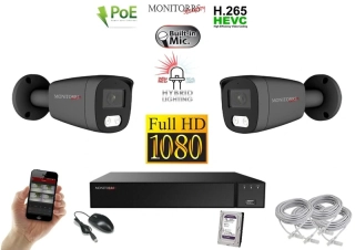 Monitorrs Security Hybrid Light IP 2 kamerový set 2 Mpix GTube (6214K2)