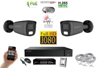 MS Hybrid Light IP 2 kamerový set so switchom 2 Mpix GTube (6214K2B)