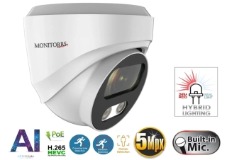 Monitorrs Security AI hybrid Light IP kamera 5 Mpix WDome (6141)