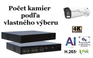 Monitorrs Security park AI IP kamerový set 8 Mpix WTube (6380K8+)