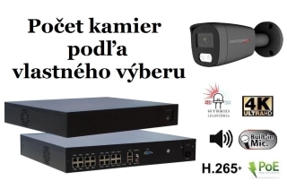 Monitorrs Security AI hybrid light IP kamerový set 8 Mpix GTube (6483K8+)