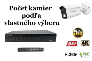 MS AI IP kamerový set so switchom 5 Mpix WTube (6372K8+B)