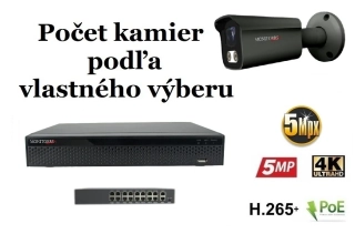 MS AI IP kamerový set so switchom 5 Mpix GTube (6373K8+B)