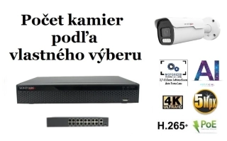MS Park AI IP kamerový set so switchom 5 Mpix WTube (6185K8+B)