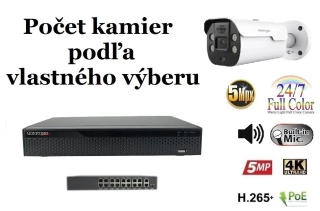 MS AI Aktív IP kamerový set so switchom 5 Mpix WTube (6079K8+B)
