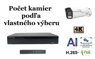 MS Park AI IP kamerový set so switchom 8 Mpix WTube (6380K8+B)