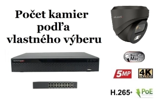 MS AI IP kamerový set so switchom 8 Mpix GDome (6377K8+B)